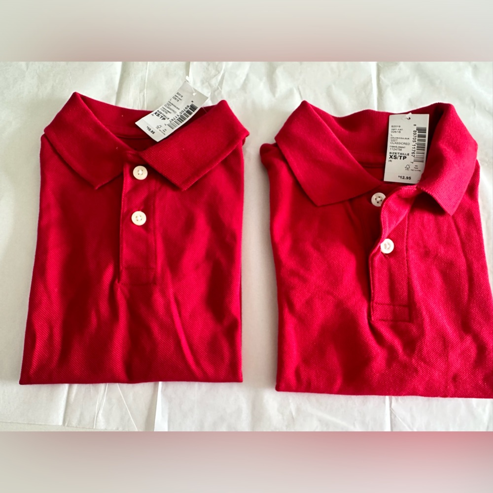NWT Bundle of 2- Children’s Place Polo Shirt short sleeve Boys Size XS/Tap, 4